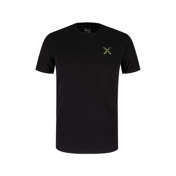 Montura - T-Shirt Pencil Logo Nero Verde Lime - MTGC49X 5290 - BLACK/VERDE/LIME