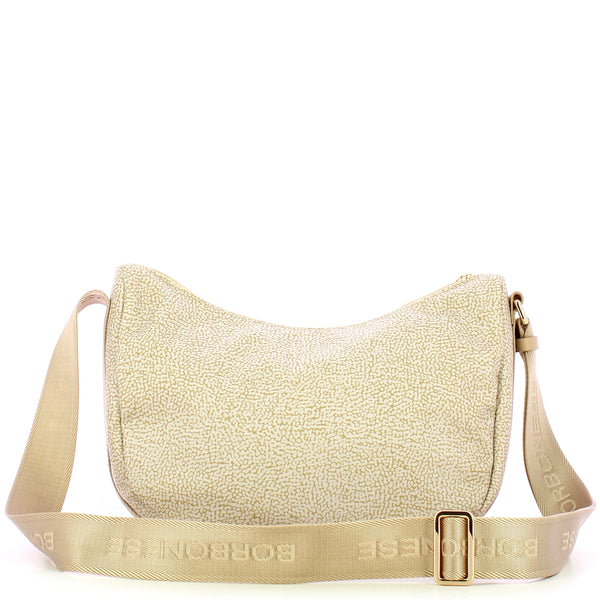 Borbonese - Tracolla Luna Bag Small Beige - 224077J47 - BEIGE