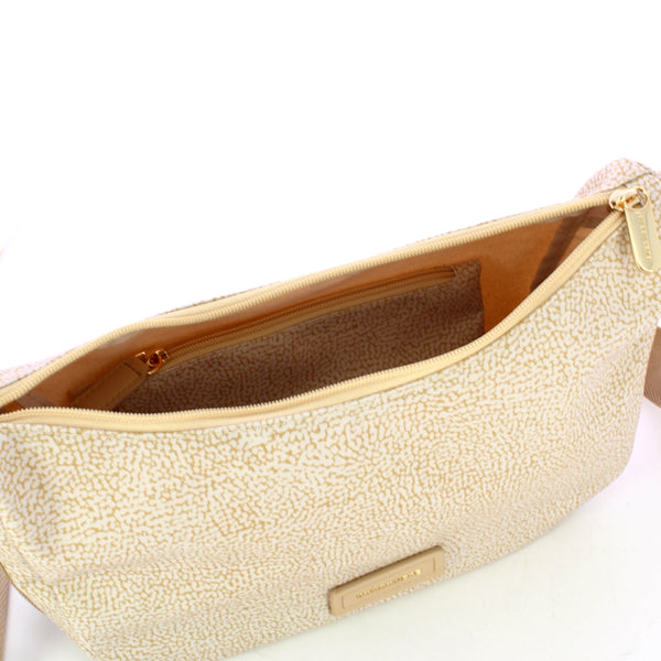 Borbonese - Tracolla Luna Bag Small Beige - 224077J47 - BEIGE