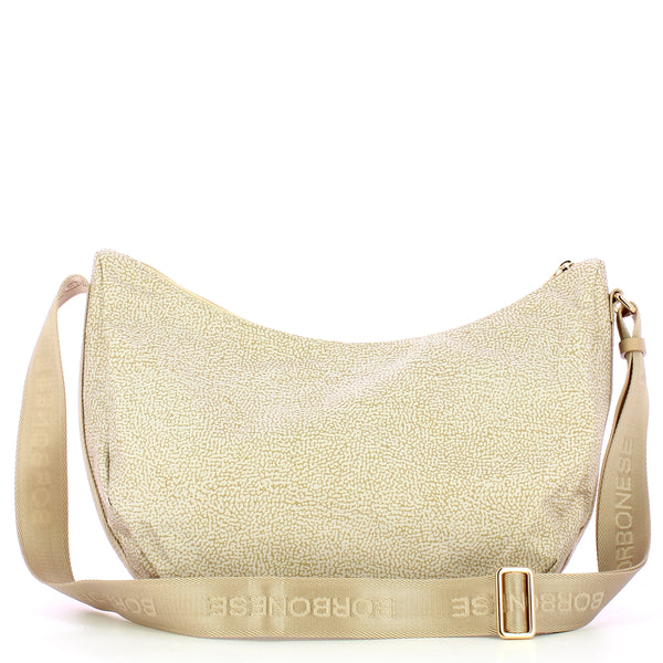 Borbonese - Tracolla Luna Bag Medium Beige - 224078J47 - BEIGE