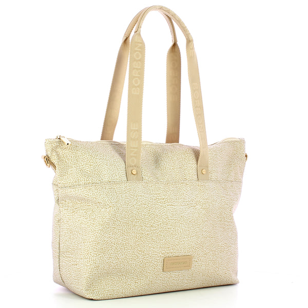 Borbonese - Borsa Shopping Large Beige - 224084J47 - BEIGE