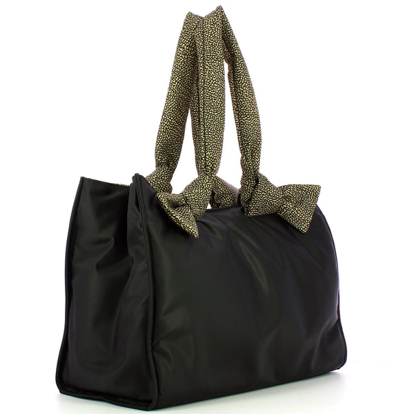Borbonese - Borsa Shopping L Nero OP Naturale 933495AJ1 | Italystation.com Shop Now at italystation.com