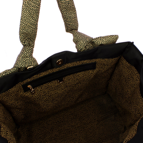 Borbonese - Borsa Shopping L Nero OP Naturale 933495AJ1 | Italystation.com Shop Now at italystation.com