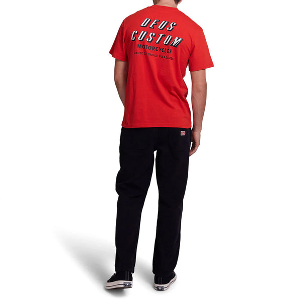Deus Ex Machina - T-Shirt Shimmy Tee Mandarin Red - DMP241250A - MANDARIN/RED