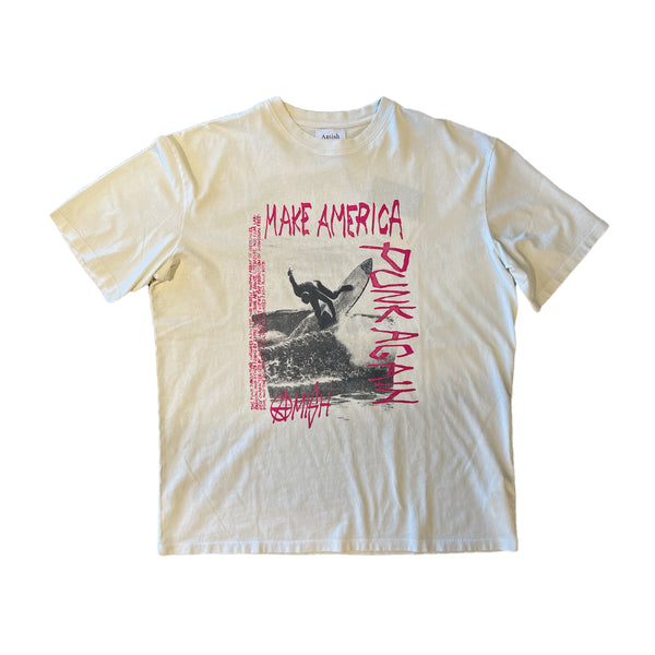 Amish - t-shirt punk surf off white - amu079ce681772 - off/white | Italystation.com - Shop Now at italystation.com