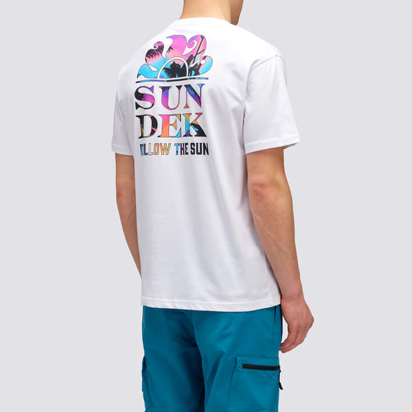 Sundek - T-Shirt Palms Trip White - M618TEJ789P - WHITE