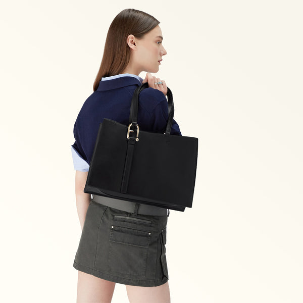 Furla - borsa shopping nuvola l nero - wb01371bx2045 - nero | Italystation.com - Shop Now at italystation.com