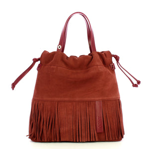 Iuntoo - sacca frange piccola bordeaux - 174013 - bordeaux | Italystation.com - Shop Now at italystation.com
