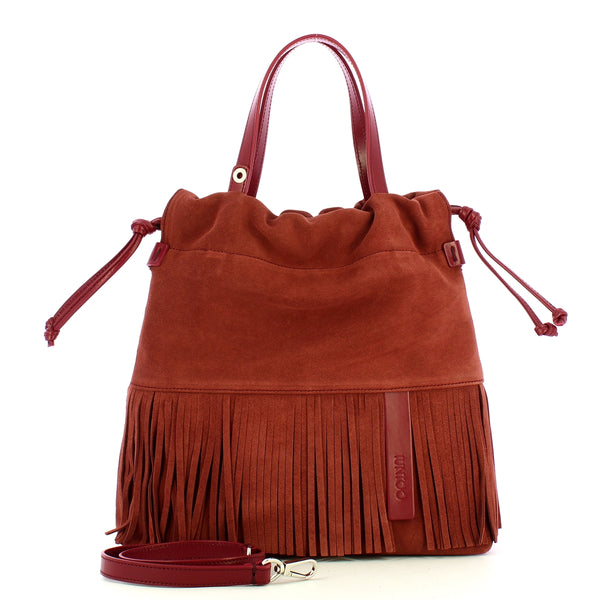 Iuntoo - sacca frange piccola bordeaux - 174013 - bordeaux | Italystation.com - Shop Now at italystation.com