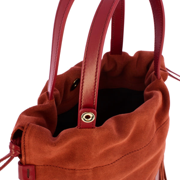 Iuntoo - sacca frange piccola bordeaux - 174013 - bordeaux | Italystation.com - Shop Now at italystation.com
