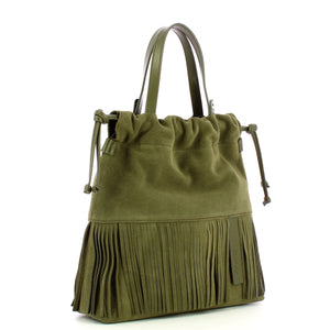 Iuntoo - sacca frange piccola verde - 174013 - verde | Italystation.com - Shop Now at italystation.com