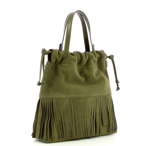Iuntoo - sacca frange piccola verde - 174013 - verde | Italystation.com - Shop Now at italystation.com
