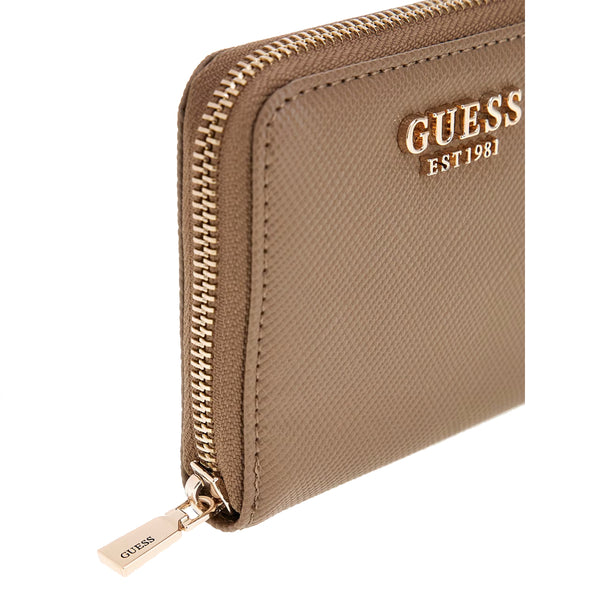 Guess - Portafoglio Laurel Small Zip Around Dark Taupe - SWZG8500137 - DARK/TAUPE