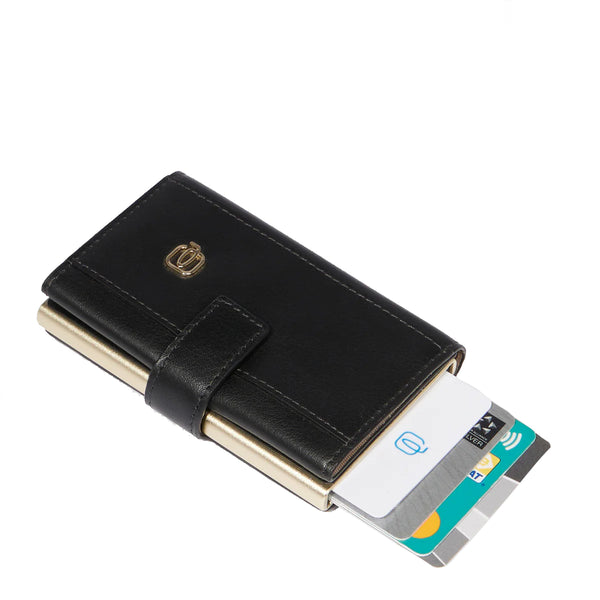 Piquadro - Porta Carte Circle Nero PP5649W92R NERO | Italystation.com Shop Now at italystation.com
