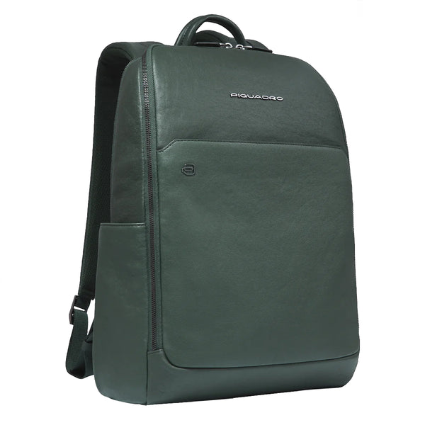 Piquadro - Zaino Porta PC Black Square 15.6" Verde CA | Italystation.com Shop Now at italystation.com