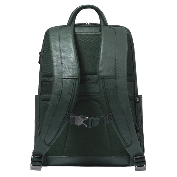 Piquadro - Zaino Porta PC Black Square 15.6" Verde CA | Italystation.com Shop Now at italystation.com