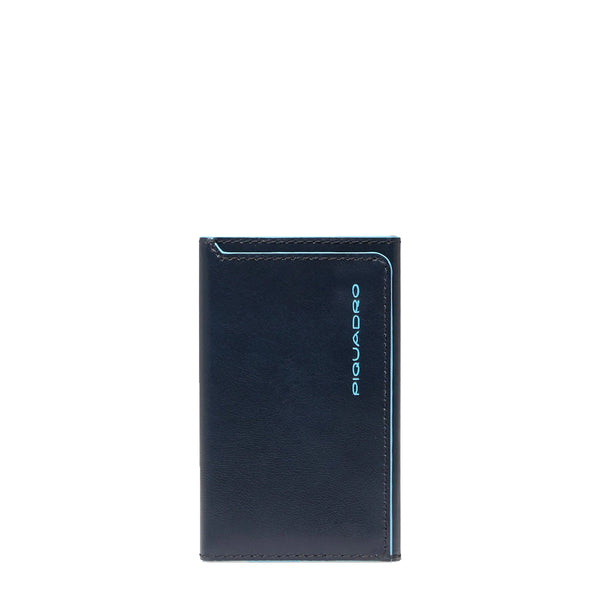 Piquadro - Card Holder with Sliding System Blue Square Blu2 - PP6513B2BLR - BLU2