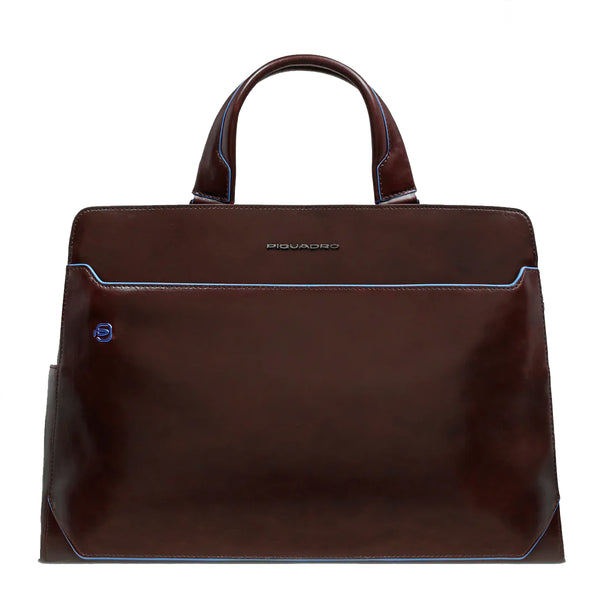 Piquadro - Cartella Porta PC Blue Square 15.6" Mogano CA659 | Italystation.com Shop Now at italystation.com