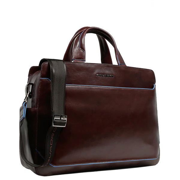 Piquadro - Cartella Porta PC Blue Square 15.6" Mogano CA659 | Italystation.com Shop Now at italystation.com