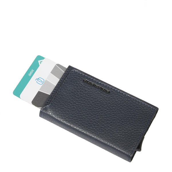Piquadro - Porta Carte Sliding System Modus Blu PP6513MOSR | Italystation.com Shop Now at italystation.com