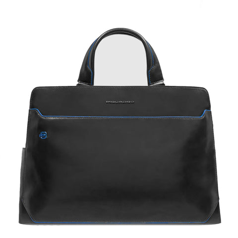 Piquadro - Cartella Porta PC Blue Square 15.6" Nero CA6590B | Italystation.com Shop Now at italystation.com