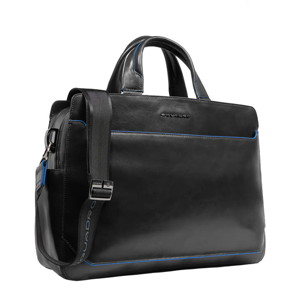 Piquadro - Cartella Porta PC Blue Square 15.6" Nero CA6590B | Italystation.com Shop Now at italystation.com