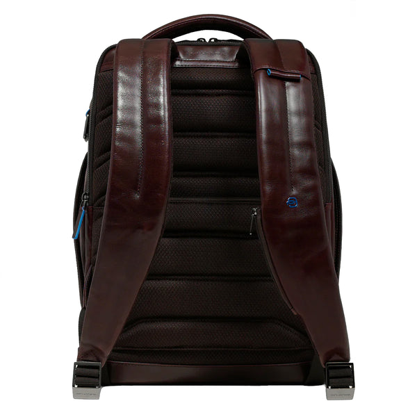 Piquadro - Zaino Porta PC Blue Square 15.6" Mogano CA6593B2 | Italystation.com Shop Now at italystation.com