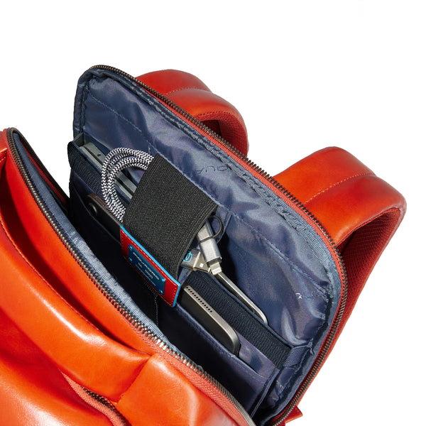 Piquadro - Zaino Porta PC Blue Square 14" Mogano CA6591B2 | Italystation.com Shop Now at italystation.com