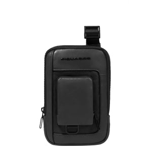 Piquadro - Tracolla Porta Cellulare Liko Nero AC6546W131R | Italystation.com Shop Now at italystation.com