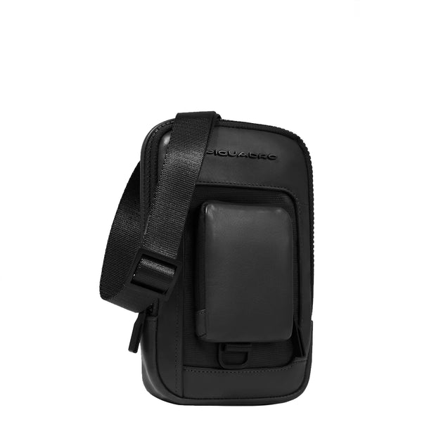 Piquadro - Tracolla Porta Cellulare Liko Nero AC6546W131R | Italystation.com Shop Now at italystation.com