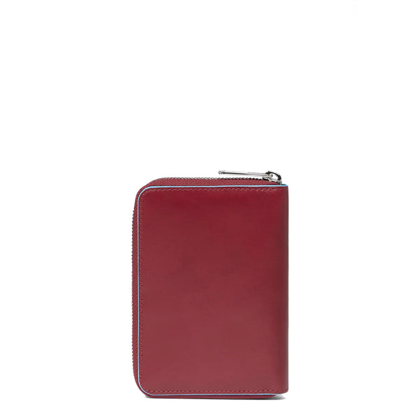 Piquadro - Portafoglio Piccolo Blue Square Zip Around Rosso | Italystation.com Shop Now at italystation.com