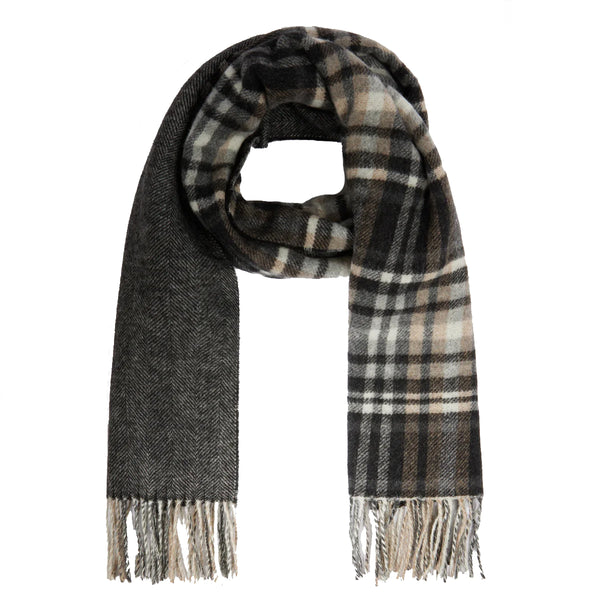 Piquadro - Sciarpa Cima Nero Grigio - SC6585SC22 - NERO/GRIGI | Italystation.com - Shop Now at italystation.com