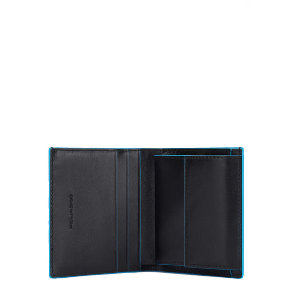 Piquadro - Portafoglio Verticale RFID Blu Square PU5963B2R | Italystation.com Shop Now at italystation.com