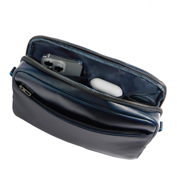 Piquadro - Tracolla Orizzontale Blue Square Blu2 CA6588B2 | Italystation.com Shop Now at italystation.com