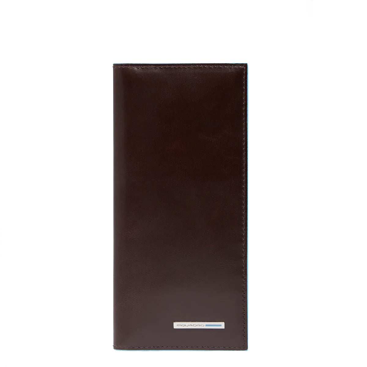 Piquadro - Portafoglio Verticale Grande Blue Square Mogano | Italystation.com Shop Now at italystation.com