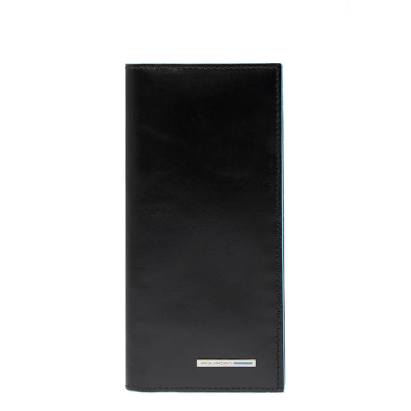 Piquadro - Portafoglio Verticale Grande Blue Square Nero PU | Italystation.com Shop Now at italystation.com
