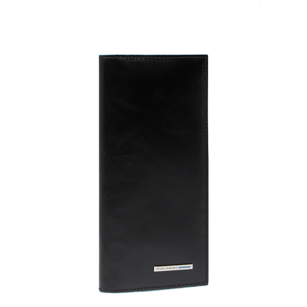Piquadro - Portafoglio Verticale Grande Blue Square Nero PU | Italystation.com Shop Now at italystation.com