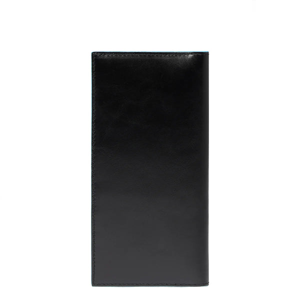 Piquadro - Portafoglio Verticale Grande Blue Square Nero PU | Italystation.com Shop Now at italystation.com