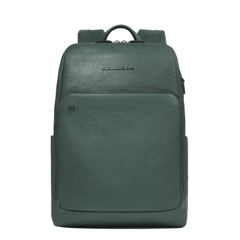 Piquadro - Zaino Porta PC Black Square 14" Verde CA65 | Italystation.com Shop Now at italystation.com