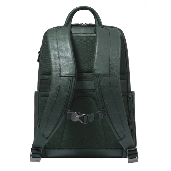 Piquadro - Zaino Porta PC Black Square 14" Verde CA65 | Italystation.com Shop Now at italystation.com