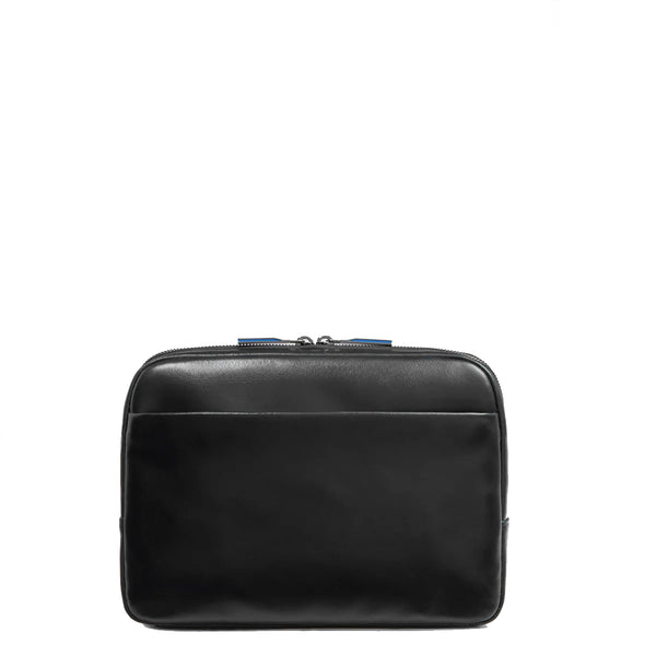 Piquadro - Tracolla Orizzontale Blue Square Nero CA6588B2 | Italystation.com Shop Now at italystation.com
