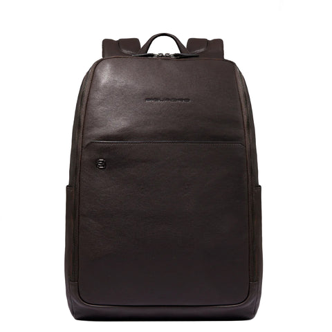 Piquadro - Zaino Porta PC Black Square 14" Testa Di Moro CA | Italystation.com Shop Now at italystation.com