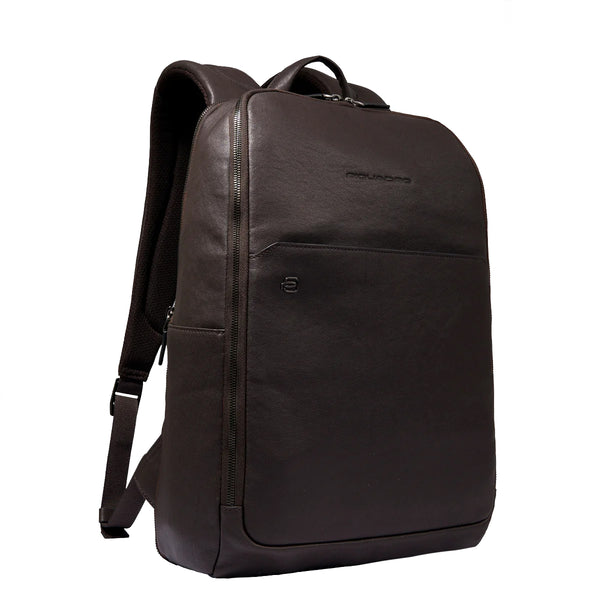Piquadro - Zaino Porta PC Black Square 14" Testa Di Moro CA | Italystation.com Shop Now at italystation.com
