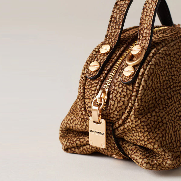 Borbonese - Mini Sexy OP Naturale Bowling Bag - 923328684 - OP/NATURALE