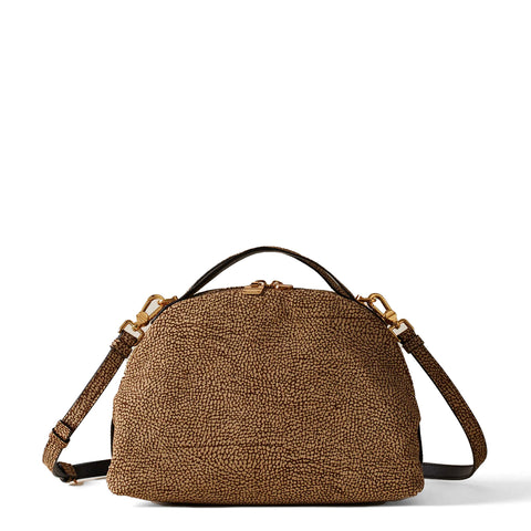 Borbonese - Sexy Bag Small OP Naturale Handbag in suede - 923329684 - OP/NATURALE