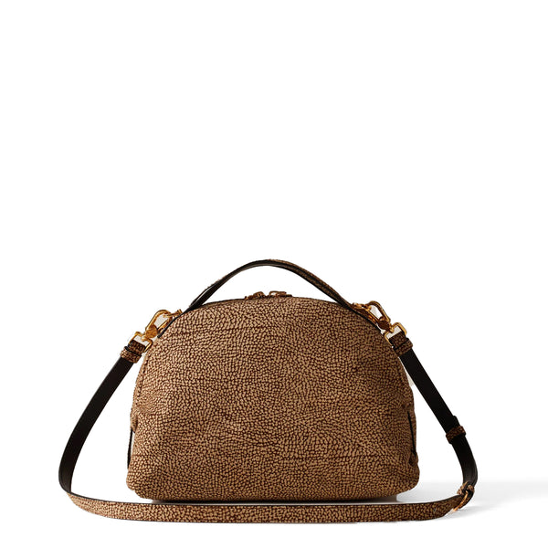 Borbonese - Sexy Bag Small OP Naturale Handbag in suede - 923329684 - OP/NATURALE