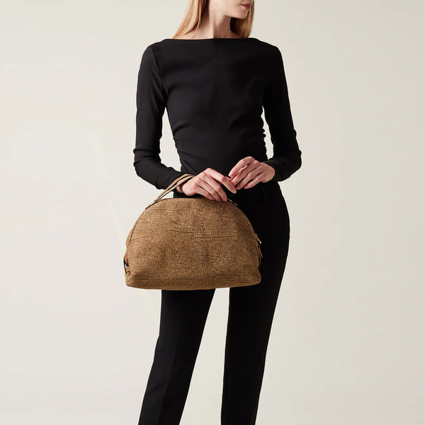 Borbonese - Sexy Medium OP Naturale Bowling Bag - 923330684 - OP/NATURALE