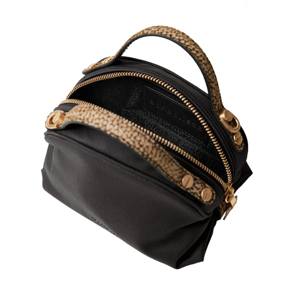Borbonese - Mini Sexy Bag Nero OP Naturale - 923323AZ1 - NERO/OP/NATURALE