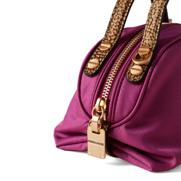Borbonese - Mini Sexy Bag Amarone OP Naturale - 923323AZ1 - AMARONE/OP/NATURALE