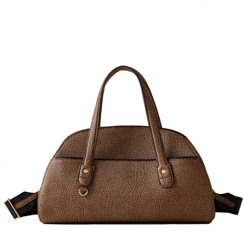 Borbonese - Medium OP Naturale Nero Handbag - 903013AR6 - OP/NATURALE/NERO